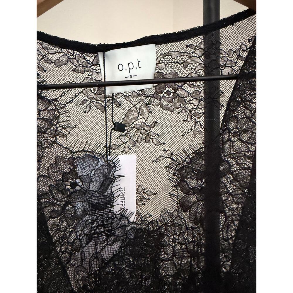 New O.P.T black Clarissa lace top blouse size 0 $147 - Picture 7 of 8